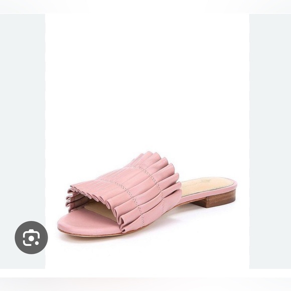 ANTONIO MELANI Shoes - ANTONIO MELANI Pink Cresci Ruffled Mules, size 9.5